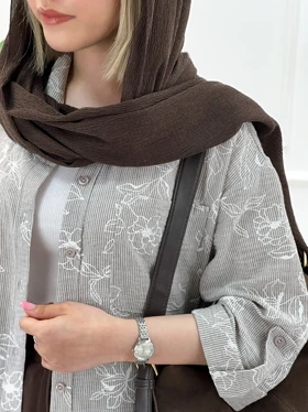 مانتو شومیزی المیرا - نسکافه‌ای