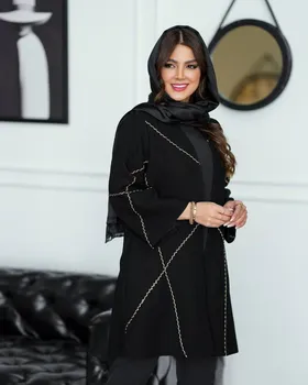 مانتو مشکی مدل جولیا کد 2534