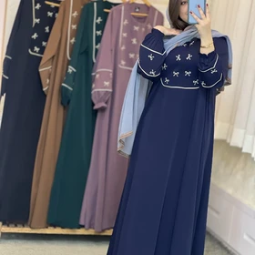 کفتان و پیراهن بلند زنانه پاپیون
