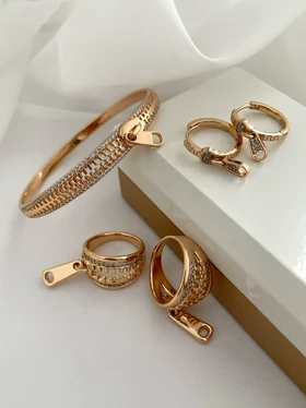 گوشواره،بنگل،انگشتر زیپ ژوپینگ