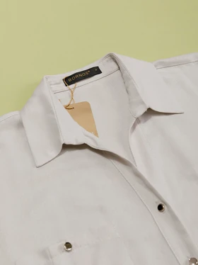 تونیک زنانه ویسکوز آستین بلند یقه مردانه کژوال50102