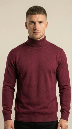 بافت یقه اسکی مردانه BY02