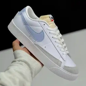 کفش نایک بلیزر لو سفید آبی Nike Blazer Low White Blue
