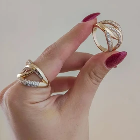 انگشتر نگین‌دار طرح‌طلا ژوپینگ کد 625