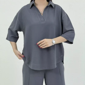 ست تونیک و شلوار زنانه لینن