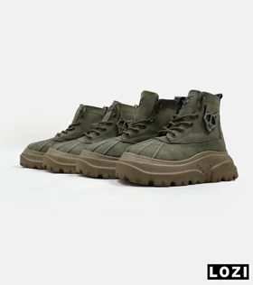 کفش کتانی ساق‌دار سبز زیتونی Naked Wolfe