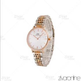 ساعت دنیل ولینگتون زنانه دورنگ رزگلد صفحه سفید مدیوم 104424