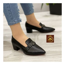 کفش مجلسی چرم و ورنی زنانه