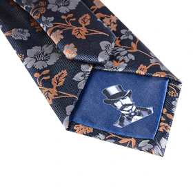 ست کراوات و پوشت لاکچری طرح گل