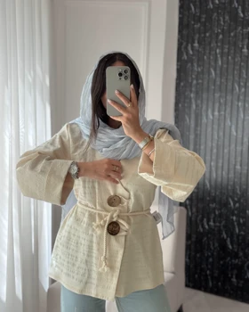 شومیز دکم چوبی