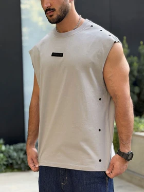 رکابی ورزشی وست پانچی طوسی