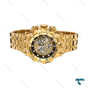 اینویکتا هیبرید مردانه طلایی صفحه اسکلتون مشکی Invicta-6254-G