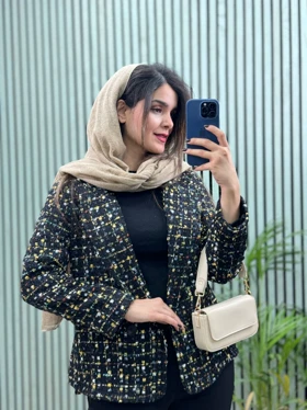 کت مزونی شانل آستردار