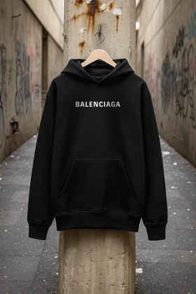هودی مشکی اسپرت مدل Balenciaga - فواصل