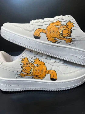 کفش اسپرت کاستوم کتانی ایرفورس air force طرح GARFIELD نایک nike