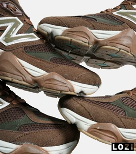 کفش کتانی مردانه و زنانه قهوه ای سبز NEW BALANCE 9060