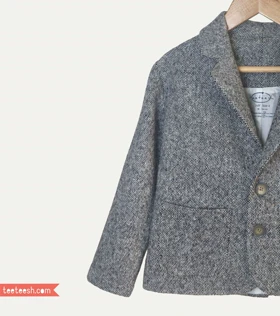 کت پشمی مشکی و سفید