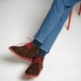 سافاری گلی قرمز جیر دور قرمز - Safari Veldskoen C Design After Rain/Red S Red Line