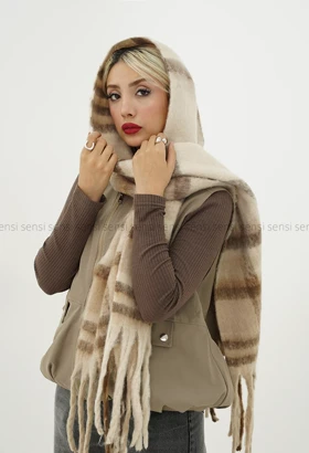 شال موهری بافت چهار خونه کد1004665