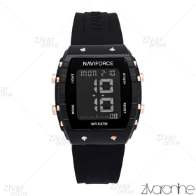 ساعت اورجینال ناوی فورس NaviForce دیجیتالی مستطیلی مشکی 106983