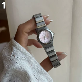 ساعت مچی زنانه امگا کانسلکشن رنگ سیلور