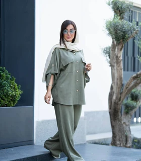 ست شومیز شلوار لینن