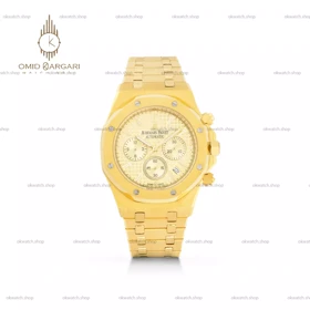 ساعت مچی اودمار پیگه کورنوگراف بند و صفحه طلایی Audemars Piguet