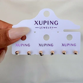 گوشواره توپی ساده ژوپینگ سایز ریز