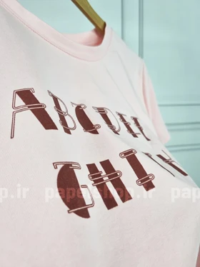 تیشرت کراپی یقه گرد طرح الفبا