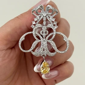 گوشواره زنانه طرح جواهر کد 421