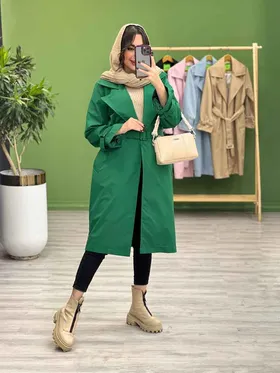 بارانی بلند آستین سگک