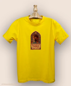 تیشرت مردانه و زنانه طرح بازار تبریز تلفیق با هنر فرش ایرانی