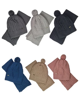 شال و کلاه زمستانی زنانه دو لایه سیلکا مدل کیان