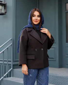 پالتو کتی یقه انگلیسی مدل همتا کد 725