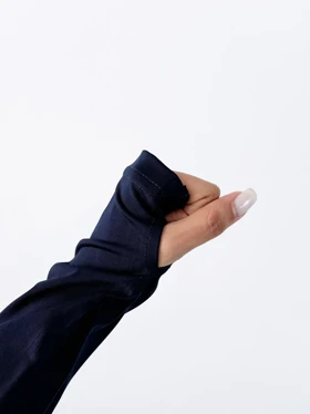 بلوز لاکرا آستین بلند نیم زیپ فینگر دار نایکی Nike