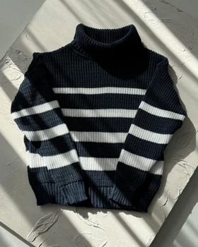 یقه اسکی راه راه  کد 1500146 (مشکی)