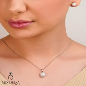 نیم ست طرح جواهر ژوپینگ مرواریدی