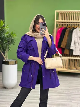 بارانی یقه سگک دار