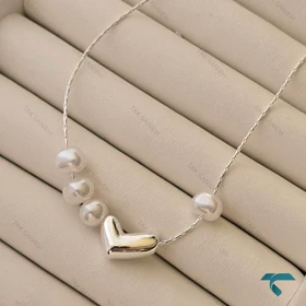 گردنبند قلب و مروارید GhardanBand-8529-L