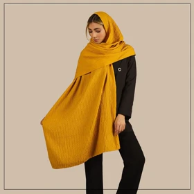 شال نخی پلیسه آهار دار