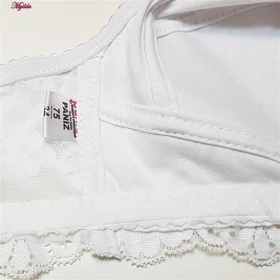 ست شورت و سوتین زنانه پانیذ سفید مدل بدون فنر گیپوری کد 9016