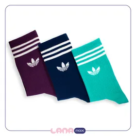 جوراب ساق‌دار کشدار ادیداس سه خط در رنگبندی متفاوت adidas socks