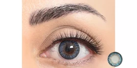 لنز طبی رنگی سالانه فستیوال Festival Morning Q (استعلام موجودی در واتساپ) (Blue 3T (آبی عسلی دورمشکی))