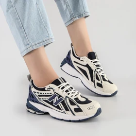 کفش و کتانی اسپرت زنانه و دخترانه مدل نیوبالانس NEW BALANCE رنگ سرمه ای کرم
