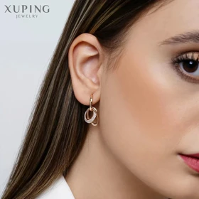 گوشواره دوحالته نگین‌دار ژوپینگ