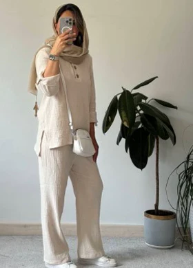 ست مانتو شلوار دبل فیس