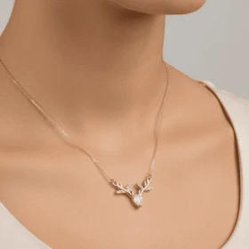 گردنبند دخترانه فانتزی نگین‌دار