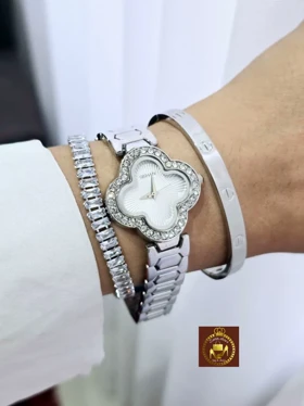 ست ساعت اورجینال زنانه نگینی و دستبند