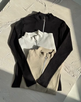 بلوز نیم زیپ راه پهن کد 1400178