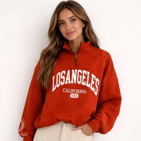 دورس نیم زیپ BASIC مدل LA (قرمز)